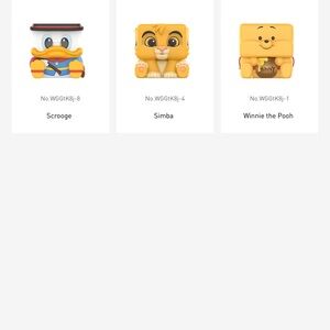 Disney Character Action Figure Set - Scrooge, Simba, Winnie the Pooh